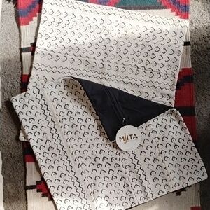 MJITA Black and White Mudcloth Patterned Decorative Pillow Cover